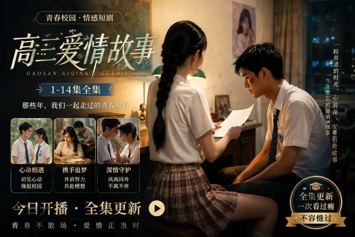 黄果魔改AI短剧《b中高三爱情故事》未删减完整版全集在线观看_《高三爱情故事 if篇》蓝光修复中字版_百度/阿里云盘资源直链_高清零卡顿_全程高能无尿点！《ai短剧高三爱情故事》免费观看